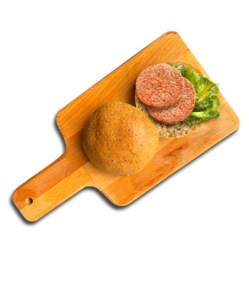 [犇馳 BANGO] 蛋白質麵包+漢堡排組合(12入組)